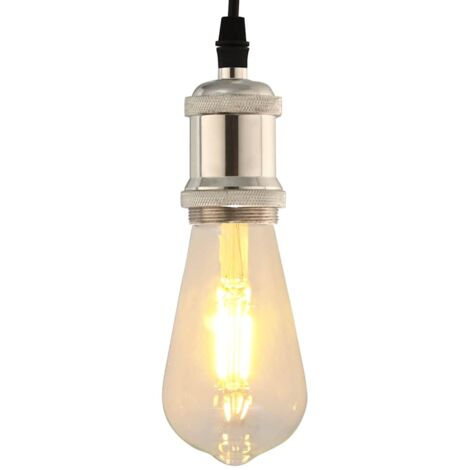 vidaXL Douilles de lampe 2 pcs nickel satiné E27 (1/5)