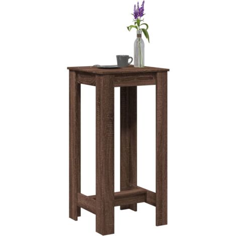vidaXL Table de bar chêne marron 51x50x103,5 cm bois d'ingénierie (1/5)