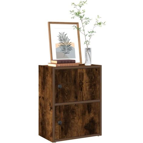 vidaXL Bibliothèque chêne fumé 40x24x52 cm bois d'ingénierie
