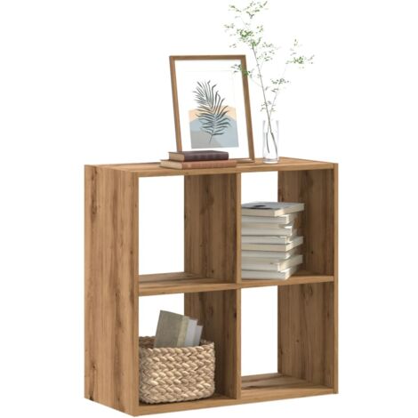 Bibliothèque chêne artisanal 68,5x32x68,5 cm bois d'ingénierie vidaXL