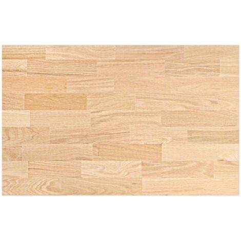 Plan de travail de cuisine bois de chêne massif rectangulaire vidaXL