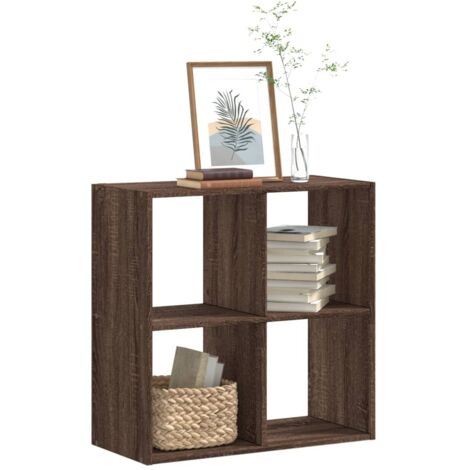 vidaXL Bookcase Brown Oak 68.5x32x68.5 cm Engineered Wood
