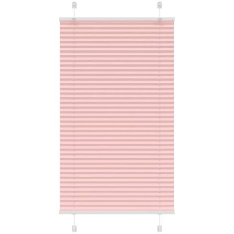 vidaXL Store plissé rose 70x150 cm largeur du tissu 69,4 cm polyester
