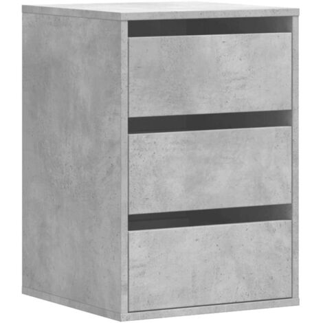 vidaXL Corner Chest of Drawers Concrete Grey 40x41x58 cm Engineered Wood