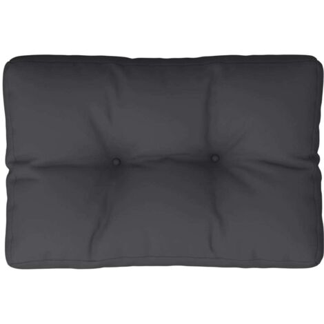 vidaXL Coussin de palette noir 60x40x12 cm tissu