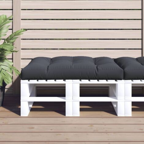 vidaXL Coussin de palette anthracite 120x80x12 cm tissu
