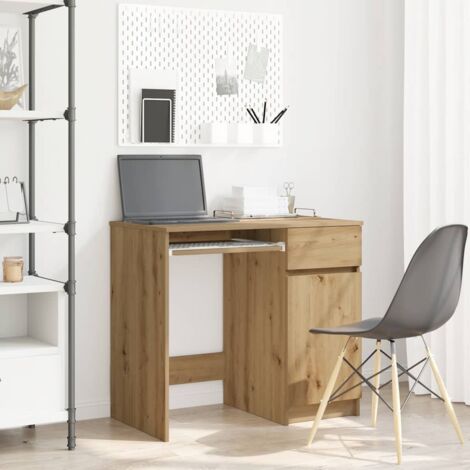 Bureau chêne artisanal 86x49x76 cm bois d'ingénierie vidaXL