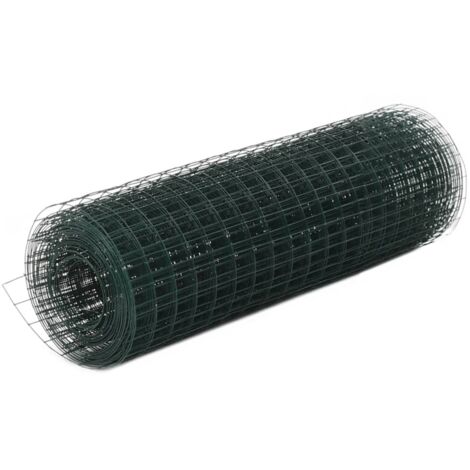 Grillage acier avec revêtement en PVC 10x0,5 m vert vidaXL