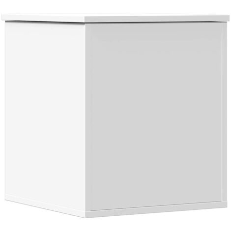Vidaxl – Boîte de rangement en bois d'ingénierie blanc 40x42x46 cm – Capacité 115 kg – Mécanisme de levage à gaz – Table d’appoint