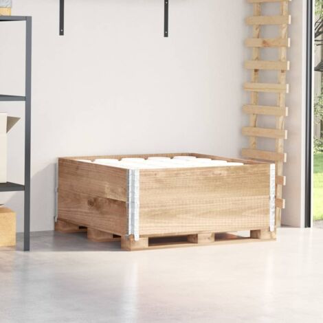Colliers de palette 2 pcs 100x100 cm bois de pin solide vidaXL