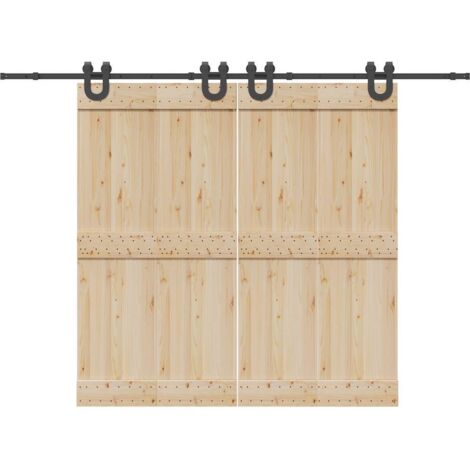 vidaXL Kit de quincaillerie de porte coulissante 400 cm acier noir (1/5)