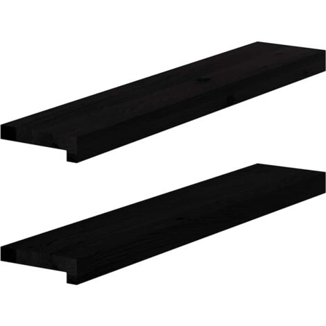 Appuis de fenêtre 2 pcs marron foncé bois de chêne massif vidaXL