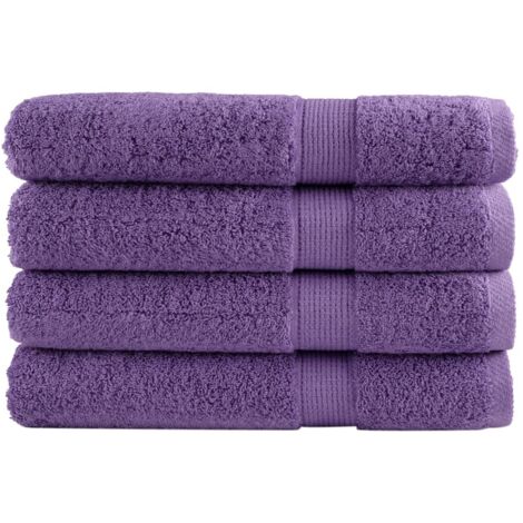 vidaXL Serviettes de qualité supérieure SOLUND 4 pcs violet 600 g/m²