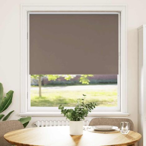 Store enrouleur occultant café 105x130cm largeur du tissu vidaXL