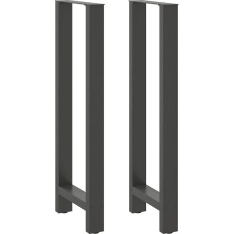 Pieds de table de bar Anthracite 2 pièces 40 x (110-111) cm Acier vidaXL
