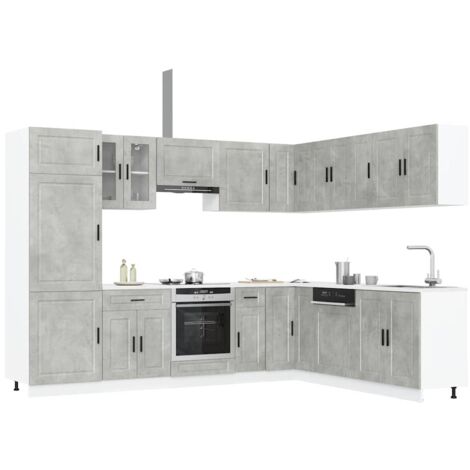 vidaXL Ensemble d'armoires de cuisine 14 pcs Porto bois d'ingénierie (1/5)