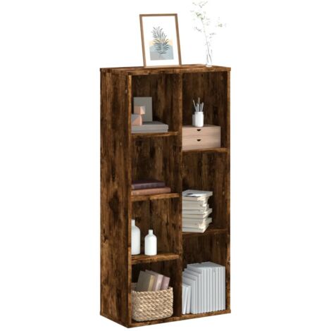 vidaXL Bibliothèque chêne fumé 50x25x105 cm bois d'ingénierie