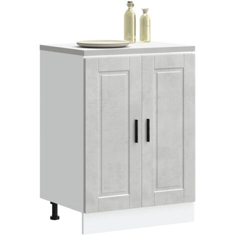 vidaXL Armoire de cuisine Porto gris béton bois d'ingénierie