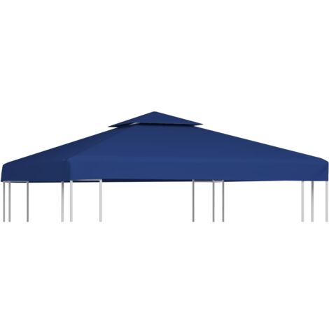 vidaXL Recouvrement de remplacement d'auvent 310 g/m² 3x3 m Bleu foncé