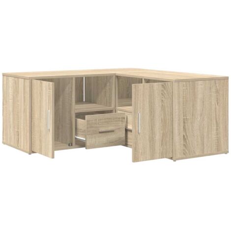Vidaxl – Armoire d'angle chêne sonoma 160x40x45 cm – Bois d'ingénierie – 2 modes d'assemblage – Capacité de charge 90 kg
