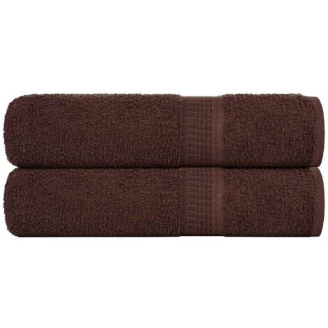 vidaXL Serviettes de douche 2 pcs marron 70x140 cm 360 g/m² 100% coton