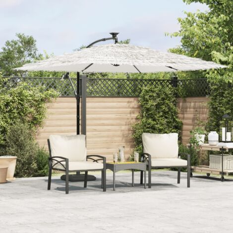 Parasol de jardin avec mât en acier blanc 269x269x235 cm vidaXL
