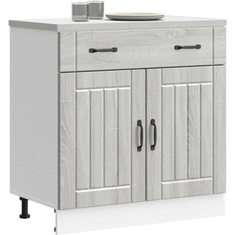 vidaXL Armoire de cuisine Lucca sonoma gris bois ingénierie