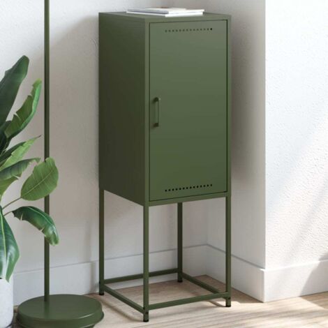 Buffet vert olive 36x39x107 cm acier vidaXL (1/5)