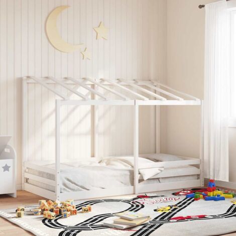 Lit pour enfants sans matelas blanc 100x200 cm bois pin massif vidaXL