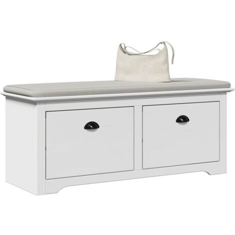 vidaXL Hallway Bench "BODO" White 114x40x45 cm
