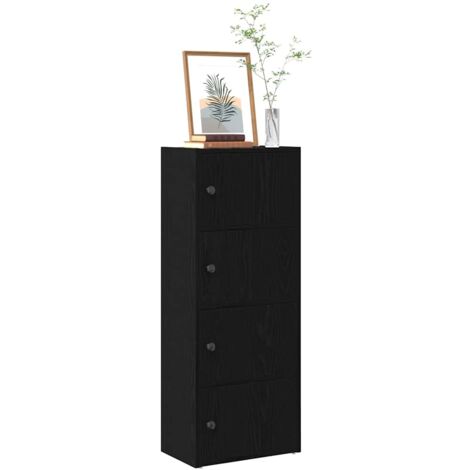 Bibliothèque chêne noir 40x24x102 cm bois d'ingénierie vidaXL