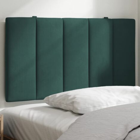 Coussin de tête de lit Hanko vert foncé 80 cm velours vidaXL