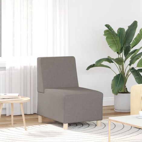 Canapé modulaire sans accoudoirs Taupe 55 cm Tissu vidaXL (1/5)