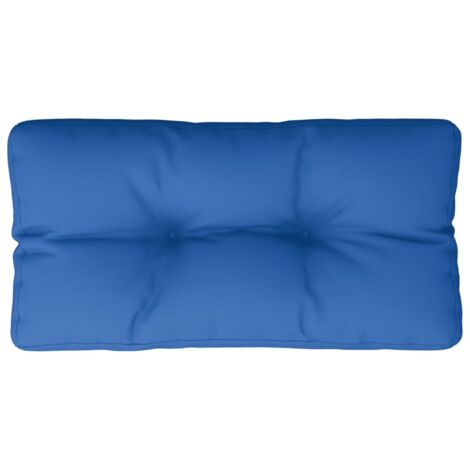 Coussin de palette bleu royal 80x40x12 cm tissu vidaXL