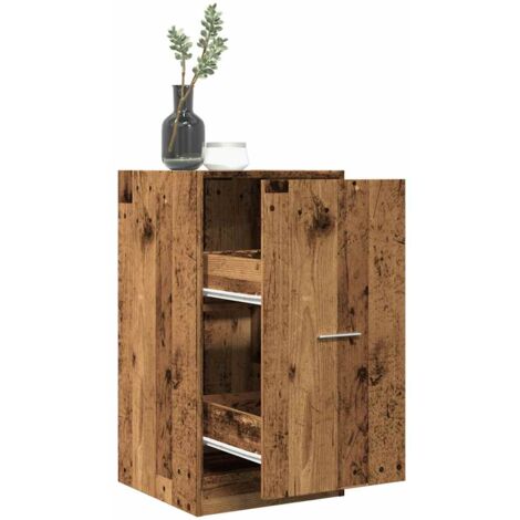 vidaXL Armoire d'apothicaire vieux bois 40x41x77,5cm bois d'ingénierie
