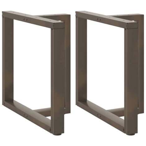 Pieds de table à manger en T, 2 pièces, noir, 70 x 35 x (72-73) cm, acier vidaXL