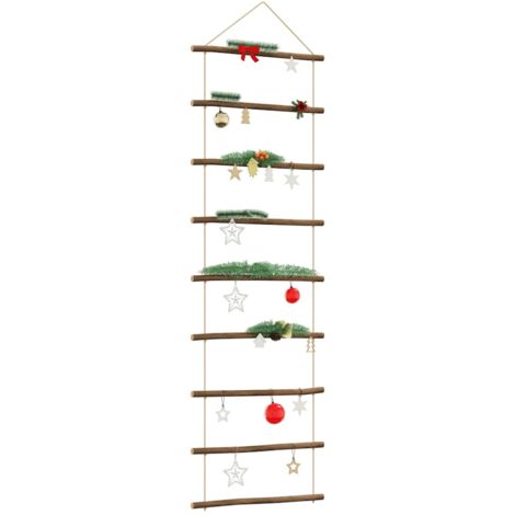 vidaXL Décoration murale en forme d'échelle 50x150cm branche naturelle (1/5)