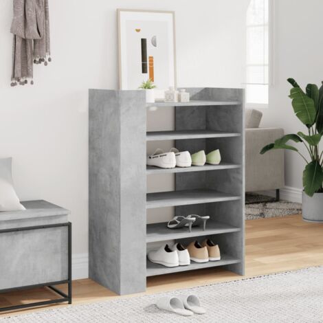 vidaXL Armoire à chaussures gris béton 74,5x37,5x100 cm (1/5)