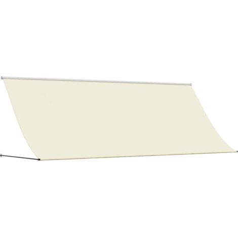 Auvent rétractable crème 350x150 m tissu et acier vidaXL