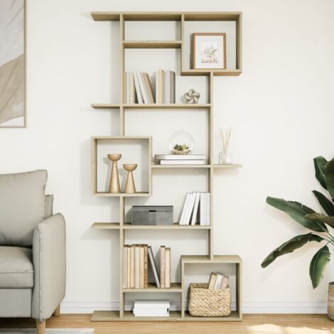vidaXL Bibliothèque chêne sonoma 92x29x188 cm bois d'ingénierie (1/7)