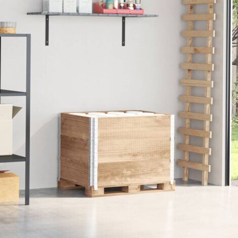 vidaXL Colliers de palette 3 pcs 80x60 cm bois de pin solide