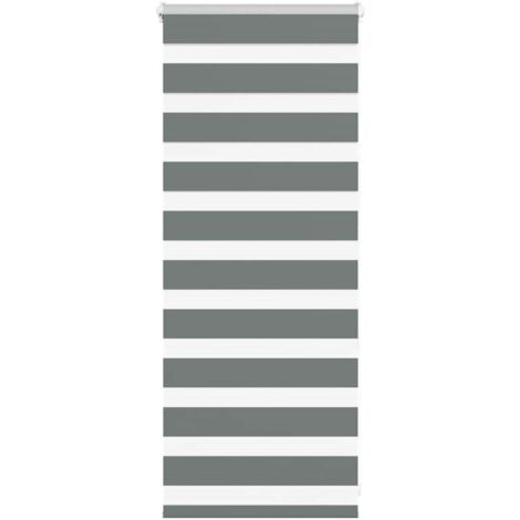 vidaXL Store zèbre gris foncé largeur du tissu 60,9 cm polyester