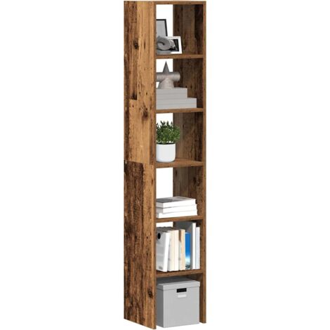 Bibliothèques 2 pcs empilable vieux bois bois d'ingénierie vidaXL