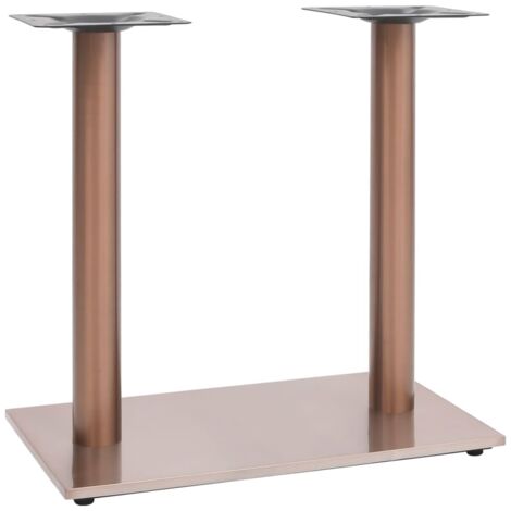 vidaXL Pied de table de bistro Laiton 70x40x72 cm Acier inoxydable (1/5)