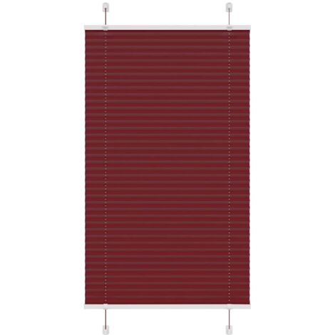 vidaXL Store plissé rouge bordeaux 80x150 cm largeur du tissu 79,4 cm