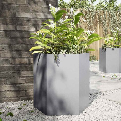 vidaXL Jardinière hexagone 46x40x45 cm acier galvanisé (1/5)