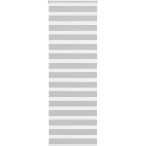 Store zèbre gris clair largeur du tissu 80,9 cm polyester vidaXL