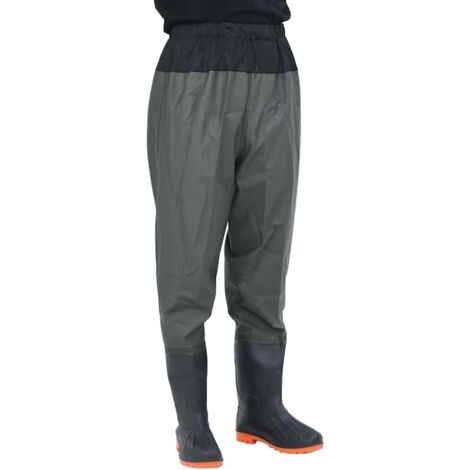 vidaXL Cuissardes avec bottes vert foncé taille 45