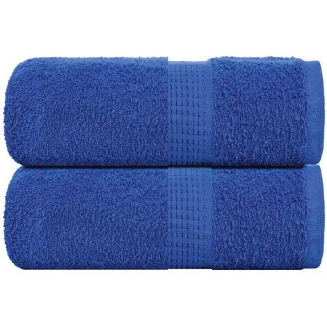 Serviettes d'invité 2 pcs bleu 30x50 cm 360 g/m² 100% coton vidaXL