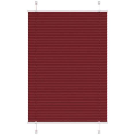 vidaXL Store plissé rouge bordeaux 90x100 cm largeur du tissu 89,4 cm